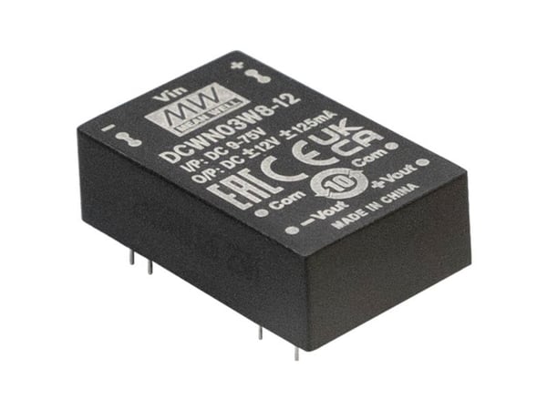 MEAN WELL DCWN03W8-05 DC/DC automuunnin 24 V -5 V -0,300 A 3 W Sisältö 1 kpl