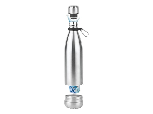 KH Security 370216, Bärbart kassaskåp, Rostfritt stål, 0,35 l, Rostfritt stål, 45 mm, 45 mm