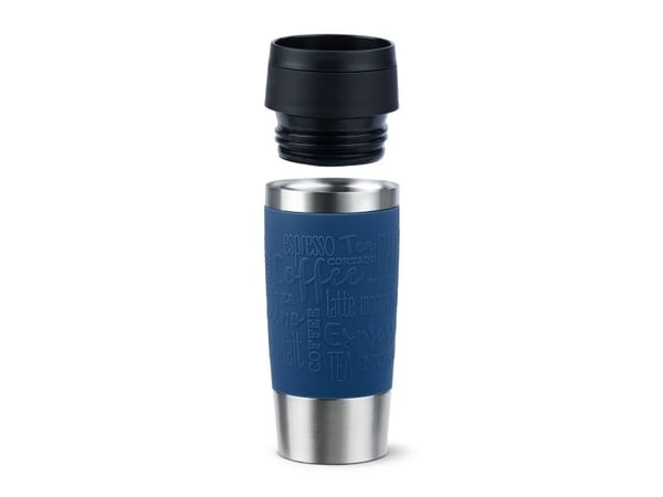EMSA Travel Mug Classic N2020300, Svart, Blå, Rostfritt stål, Silikon, Rostfritt stål, Polypropylen (PP), 4 h, 8 h