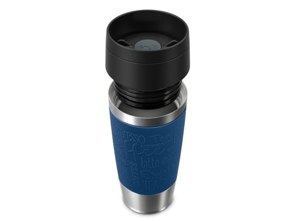 EMSA Travel Mug Classic N2020300, Svart, Blå, Rostfritt stål, Silikon, Rostfritt stål, Polypropylen (PP), 4 h, 8 h