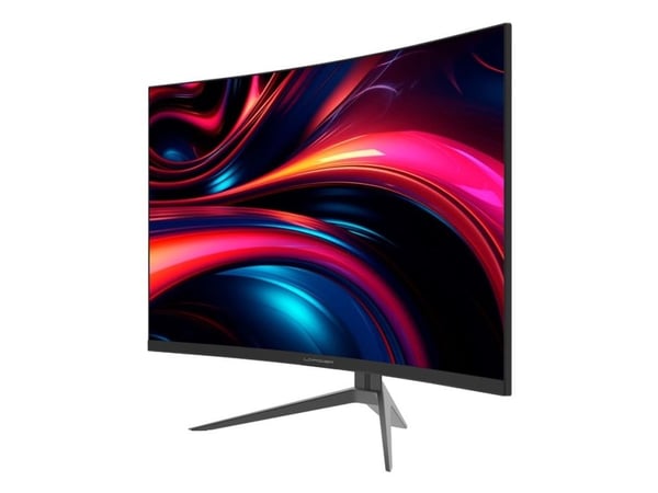 LC Power LC-M32QC - LCD-skjerm - gaming - kurvet - 31.5" - 2560 x 1440 QHD @ 180 Hz - VA - 300 cd/m² - 3500:1 - 1 ms - 2xHDMI, 2xDisplayPort - svart