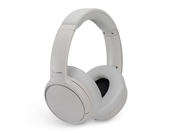 Panasonic RB-M600BE - Hodetelefoner med mikrofon - full størrelse - Bluetooth - trådløs - aktiv støydemping - 3,5 mm jakk - beige