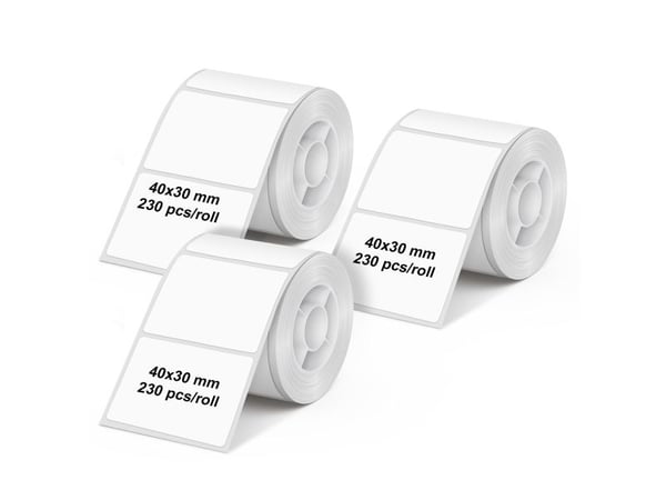 Olympia 6321, Vit, Självhäftande skrivaretikett, Universal, Rektangel, PM220, 4 cm