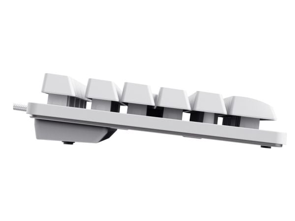 Trust GXT 833W Thado TKL, Koblet med ledninger (ikke trådløs), USB, Mekanisk nøkkelbryter, QWERTY, RGB LED, Hvit