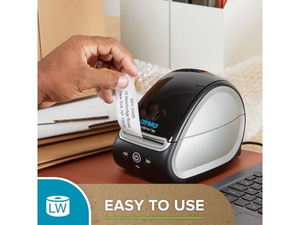 DYMO etiketten LabelWriter ft 101 x 54 mm, wit, 220 etiketten, multipack van 24 rollen, Hvid, Papir, 5,4 cm, 10,1 cm, 5280 stk, 220 stk