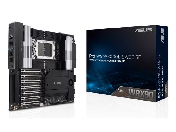 ASUS PRO WS WRX90E-SAGE SE - Hovedkort - SSI EEB AST2600 - Socket sTR5 - AMD WRX90 Chipset - USB 3.2 Gen 1, USB-C 3.2 Gen 2x2, USB4 - Gigabit LAN -...
