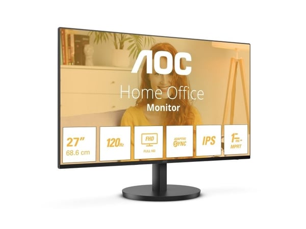 AOC B3 27B3HA2, 68,6 cm (27"), 1920 x 1080 piksler, Full HD, LED, 4 ms, Svart