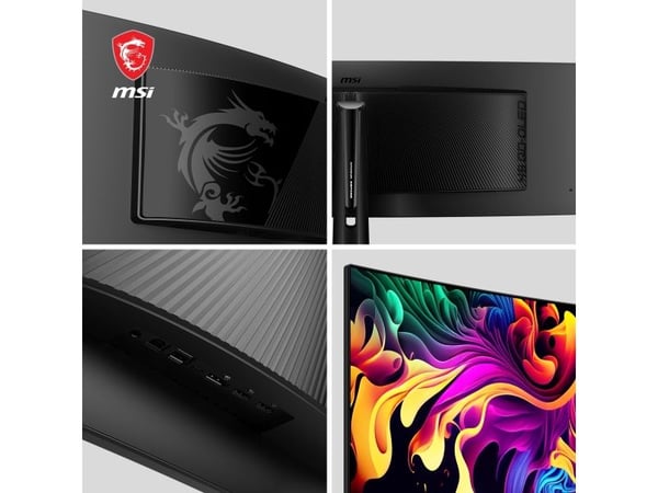 MSI MPG 491CQPDE QD-OLED, 124,5 cm (49"), 5120 x 1440 piksler, DQHD, QD-OLED, 0,03 ms, Svart