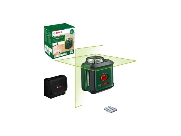 Bosch UniversalLevel 360, 24 m, 0,4 mm/m, 4°, 4 s, Horisontell / Vertikal, Grön