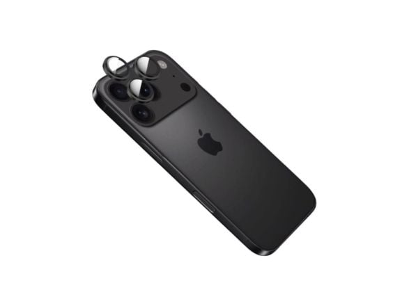 Fast kameraglas till Apple iPhone 17 Pro/Pro Max | Svart