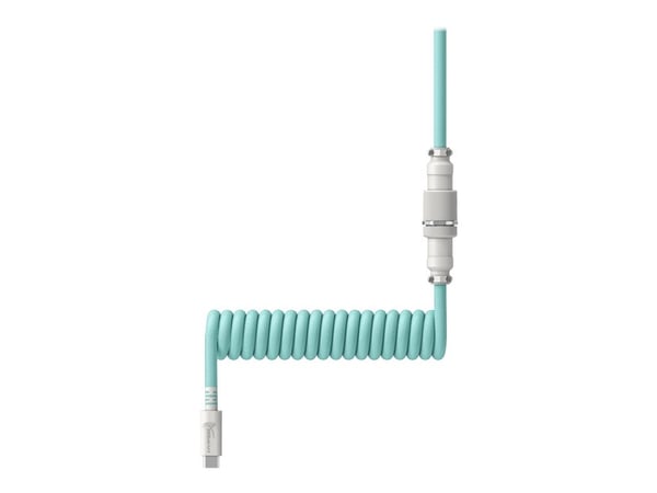 HyperX - USB-kabel - 1.37 m - lindad - vit, grön