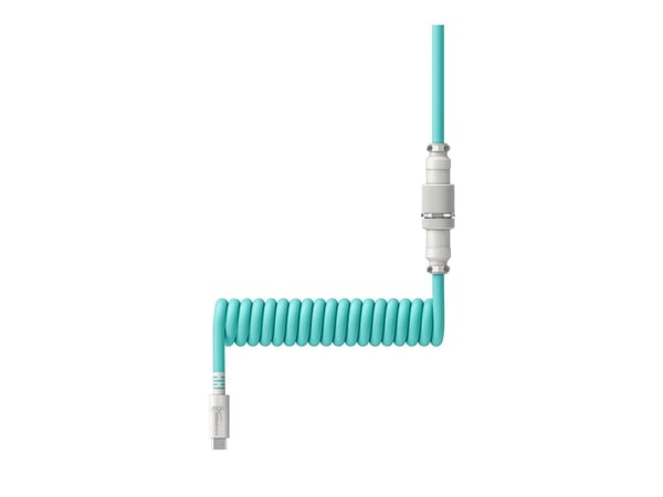 HyperX - USB-kabel - 1.37 m - lindad - vit, grön
