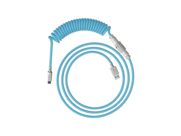 HyperX - USB-kabel - 1.37 m - lindad - vit, blå