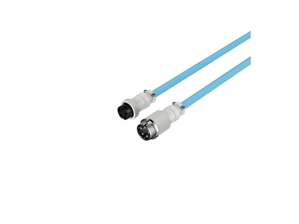 HyperX - USB-kabel - 1.37 m - lindad - vit, blå