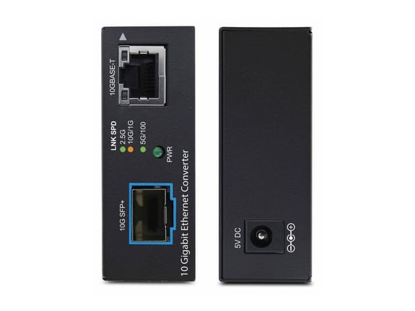 Startech - Fibermedieomformer - 10GbE, 5GbE, 2.5GbE - over fiberoptikk - 10GBase-LR, 10GBase-SR, 10GBase-X, 10GBase-T, 10GBase-R - SFP+ / RJ-45 - T...