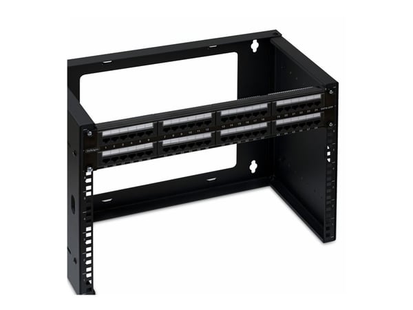 Startech - Koblingspanel - 110 punch-down - rackmonterbar - CAT 6 - UTP - RJ-45 X 48 - svart - 2U - 19"