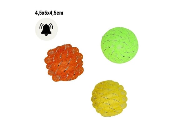 Dogman Kattleksak Nätklädd Boll 4,5cm