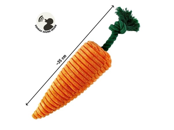 Dogman Hundleksak Morot Plysch Med Pip 33cm 33cm