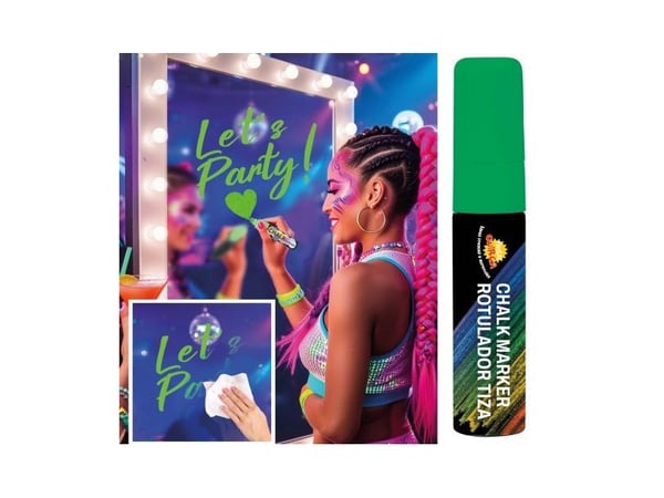 Grön flytande kritpenna (neon/rave)