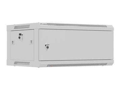 Lanberg WF01 Series - Rack skåp - 600x450, platt paket, med metalldörr - väggmontering - grå, RAL7035 - 4U - 19"
