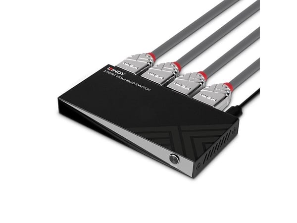 Lindy 38369, HDMI, Micro-USB, Svart, 4320p, 48 Gbit/s, 7680 x 4320 piksler