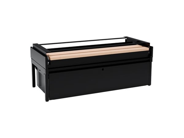 Stativ med skuff og sittebenk, 1200x550 mm