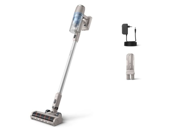 Philips 2000 Series XC2011 - Støvsuger - pinne/håndholdt (2-i-1) - uten pose - uten kabel - lys blå - 1 batteri, inkludert lader