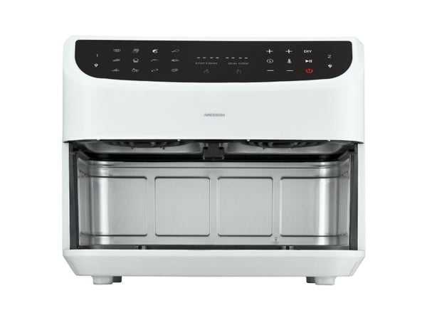 MEDION LIFE P20, Varmluftsfrityr, 8,7 l, 50 °C, 200 °C, 60 min, Dobbel