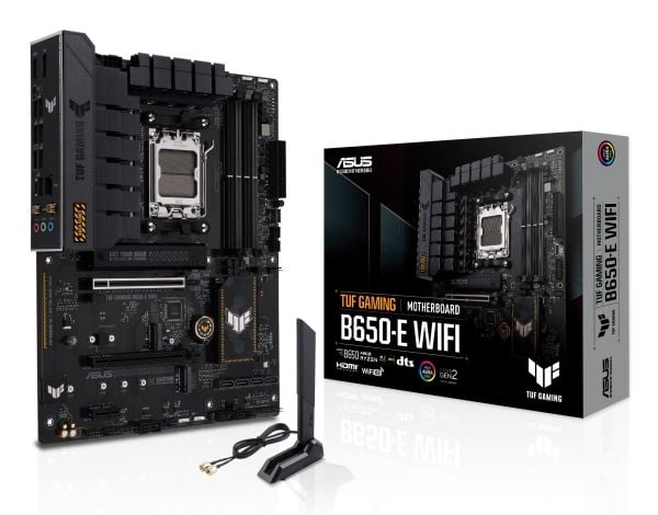 ASUS TUF GAMING B650-E WIFI - Hovedkort - ATX - Socket AM5 - AMD B650 Chipset - USB-C Gen2, USB 3.1 Gen 2 - Wi-Fi 6E, Bluetooth - innbygd grafikk (...