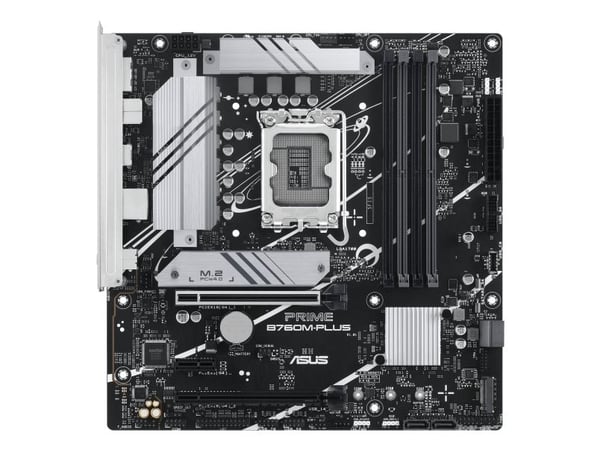 ASUS PRIME B760M-PLUS - Hovedkort - micro ATX - LGA1700-sokkel - B760 Chipset - USB 3.2 Gen 2, USB 3.2 Gen 1, USB-C 3.2 Gen 1 - 2.5 Gigabit LAN - i...