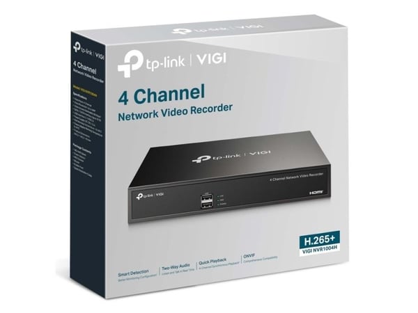 TP-LINK | netværksvideooptager | VIGI NVR1004H | 1 | 4 kanaler