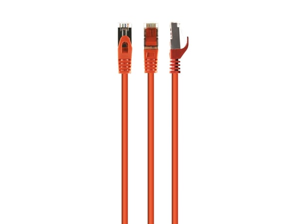 Cablexpert - Koblingskabel - RJ-45 (hann) til RJ-45 (hann) - 6.2 mm - S/FTP - CAT 6a - halogenfri, formstøpt, uten hindringer, flertrådet - oransje