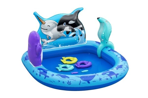Bestway 53156, Uppblåsbart lekcenter, 2 År, Polyvinylklorid (PVC), Blå