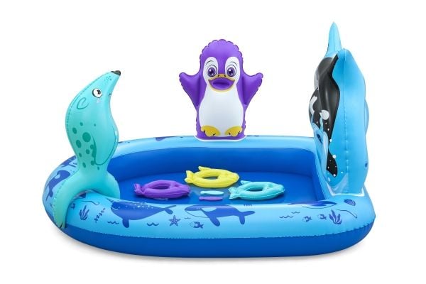 Bestway 53156, Uppblåsbart lekcenter, 2 År, Polyvinylklorid (PVC), Blå