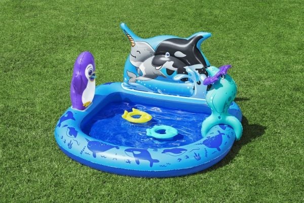 Bestway 53156, Uppblåsbart lekcenter, 2 År, Polyvinylklorid (PVC), Blå