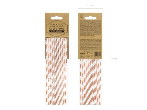 PartyDeco SPP1M-019RJ, Rosegull, Hvit, Papir, 195 mm, 10 stykker, 72 mm, 270 mm