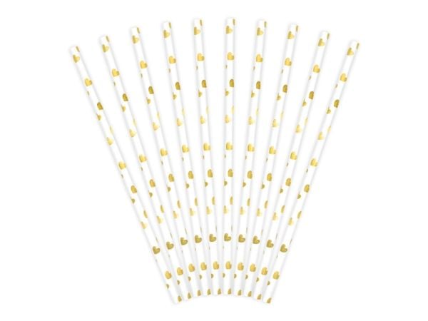 PartyDeco SPP7M-019, Gull, Hvit, Papir, 195 mm, 10 stykker, 72 mm, 270 mm