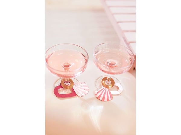 PartyDeco WSZ10, Dekorasjon, Rosa, Monokromatisk, Universell, Hjerte (form), 65 mm