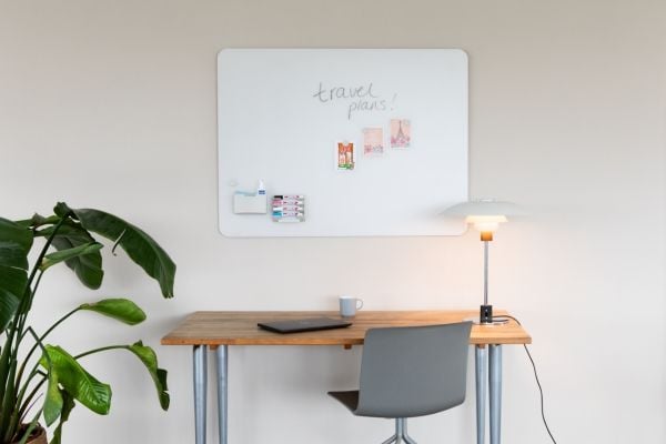 Legamaster Glasboard matte 90 x 120 cm runde Ecken Warm Grey Oberfläche, Grå, 1200 mm, 900 mm, 4 mm, 14,1 kg, 1295 mm