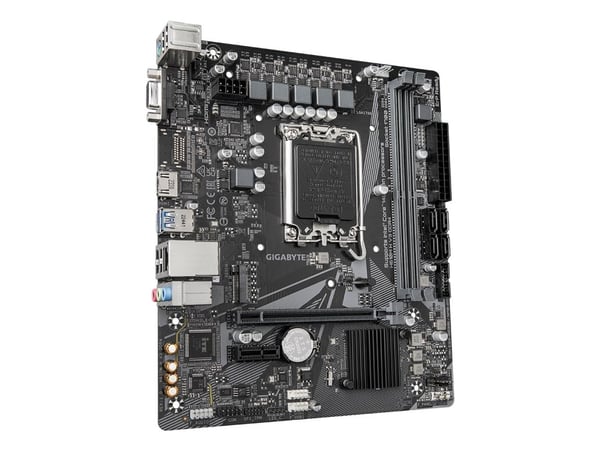 Gigabyte H610M H V3 DDR4 - 1.0 - hovedkort - micro ATX - LGA1700-sokkel - H610 Chipset - USB 3.2 Gen 1 - Gigabit LAN - innbygd grafikk (CPU kreves)...