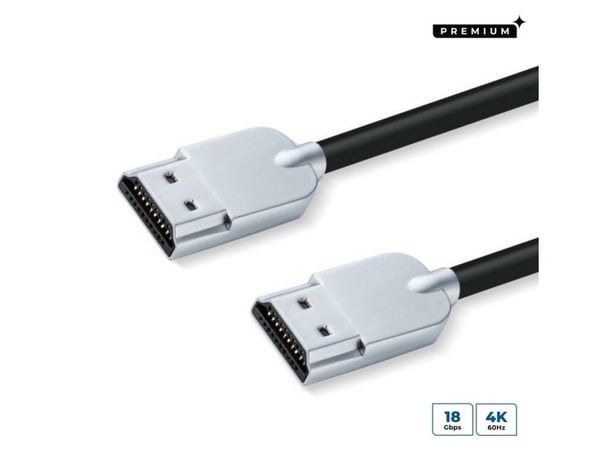 MicroConnect - High Speed - HDMI-kabel med Ethernet - HDMI hann til HDMI hann - 1.5 m - svart - supersmal