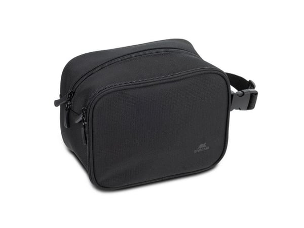 Rivacase 8409, Necessär, Polyester, Återvunnen polyester, Svart, Monokromatiskt, Dragkedja, 215 mm