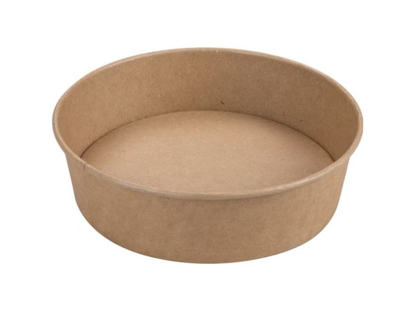 ABENA Gastro skål, 5,1cm, Ø18,7cm, 900 ml, brun, pap/PE (6 stk.)