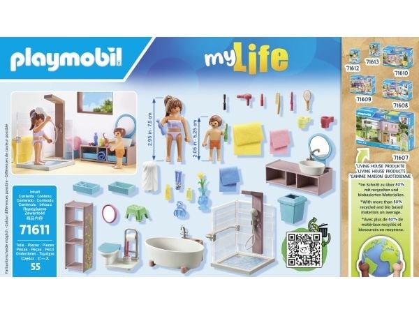 Playmobil Rinkinys figur My Life 71611 Łazienka