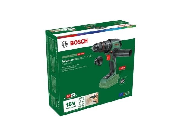 Bosch AKKUSLAGBOREMASKINE ADVANCED 18V-80 SOLO - SOLO