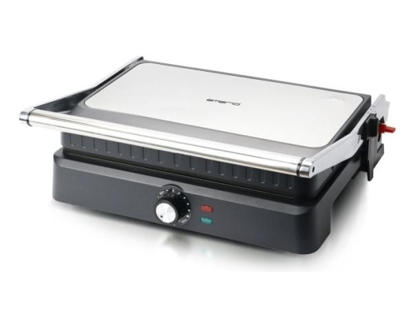 Emerio CG-130859, Sort, Rustfritt stål, Rektangulær, Rotasjon, 340 x 240 mm, 1 zone(s), Hengslet Lokk