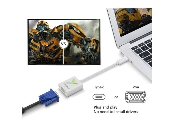 TECHly - Extern videoadapter - USB-C - VGA
