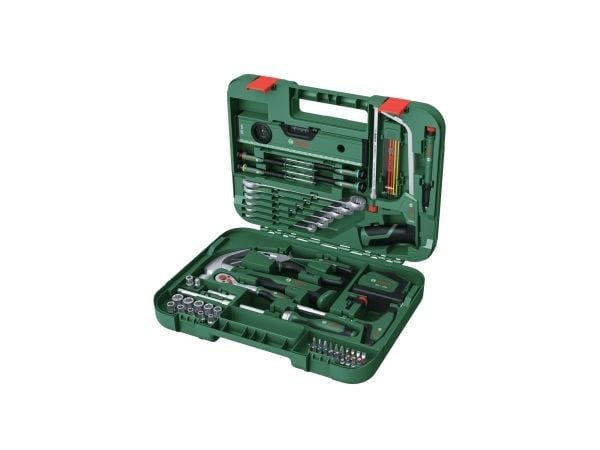 Bosch 1 600 A02 ZB3, Kombinasjonsnøkkel, Kombinasjontang, PH00, PH0, SL1.5, TX6, Svart, Grønn, Grønn, 64 verktøy