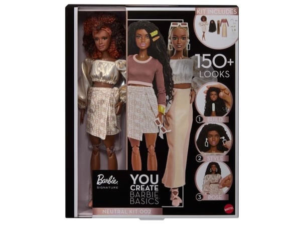 Barbie Signature You Create Basics Neutral Kit 002 -pakkaus, mukautettava nukke ja yleismalliset vaatteet, Muotinukke, Naaras, 6 vuosi/vuosia, Poik...