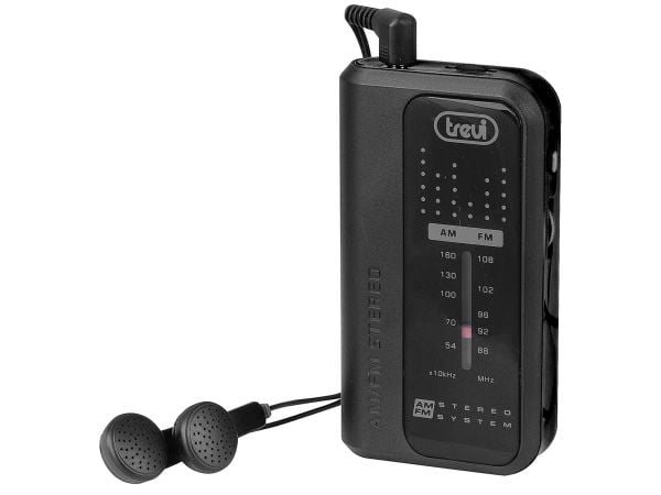 Trevi RA 738 FM, Bærbar, Analog, FM, 87,5 - 108 MHz, Sort, Rotasjon